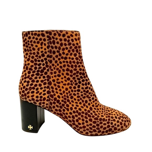 NEW Tory Burch Leopard Bootie Womens 8.5 Luxury Designer Contemporary Chic - Picture 1 of 10